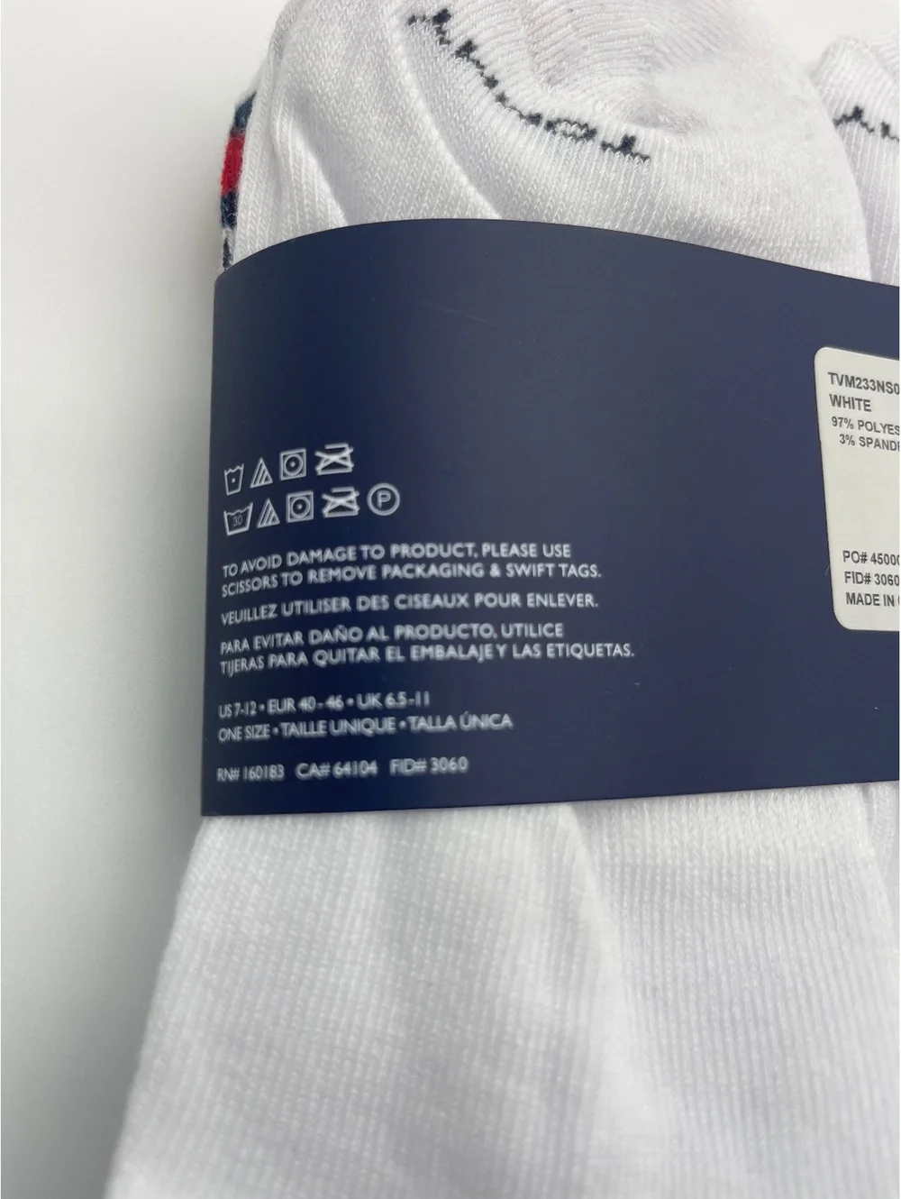 Tommy Hilfiger Men's Cushion No Show Socks 6-Pack White Size One Size